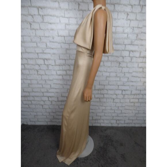 $285 BHLDN Sachin & Babi Chelsea One Shoulder Bow Gown in Neutral 4 NEW - Picture 12 of 16
